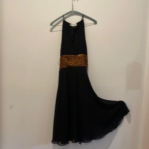 Black chiffon cocktail dress